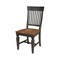 International Concepts Vista Slat Back Chair, Set of 2 Chairs, Hickory/Washed Coal C45-65P - alternate 1
